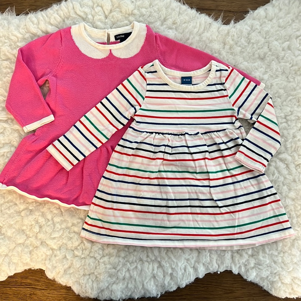 BabyGap and OldNavy 6-12month Girl Long-sleeve Dresses